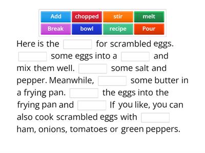 Recipe for Scrambled Eggs