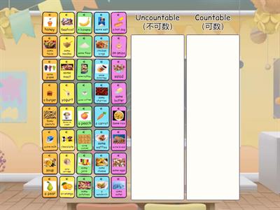 Countable/Uncountable Food