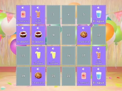 Bebidas, postres y botana (vocabulario)