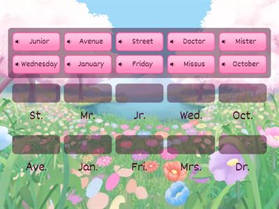 U5W3 Abbreviation Match-up