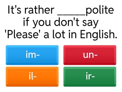 Solutions Pre-intermediate  negative prefixes