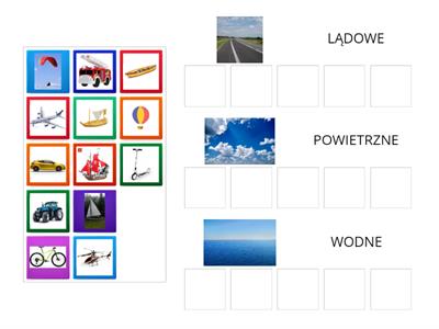 POJAZDY - PRZEDSZKOLE