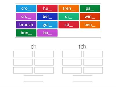 Spelling Words w/Final /ch/ Books 3-5