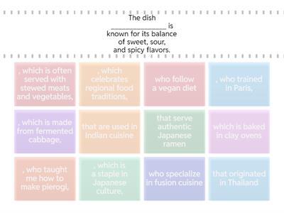 G9 U2 Relative Clauses Match (Defining VS Non-Defining)