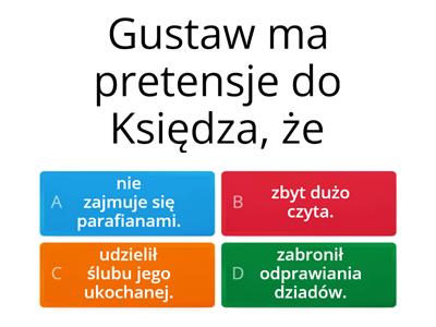 Dziady cz. IV - treść