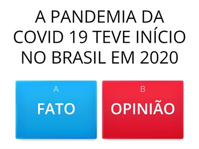 FATO OU OPINIÃO? PROFESSORA LILIANE