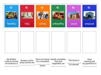 Adjective Pairs with -un & Sentences