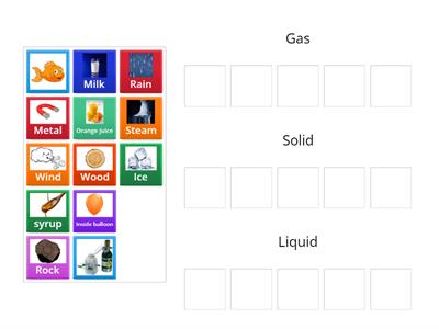 Solid, Liquid, Gas- Sorting