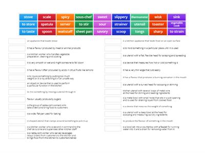 Glossary pages 38-39 cooking book