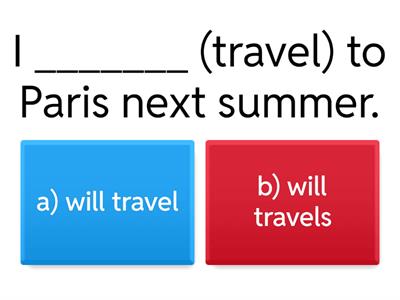 Atividades de inglês, Simple Future