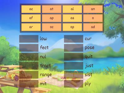 10.4 Prefix to Latin Root Match Up