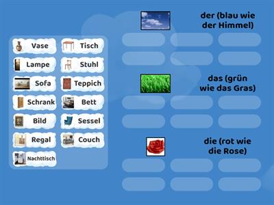 Momente A1.1 [Lektion 4] Möbel - Artikel