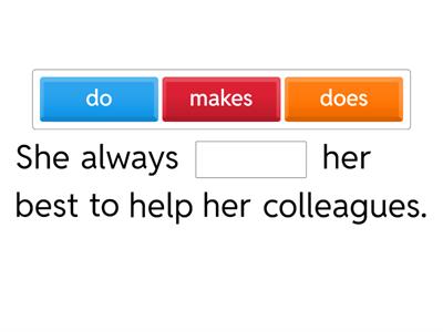 Collocations do and make 
