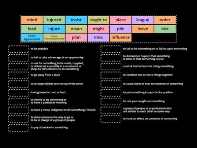 Band2 definitions Page 8- Verbs