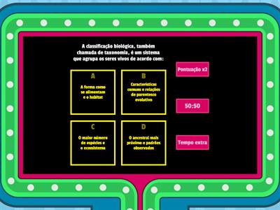 Jogo didático - Classificação dos seres vivos!