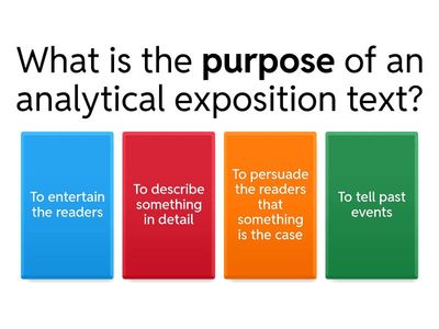 Analytical Exposition