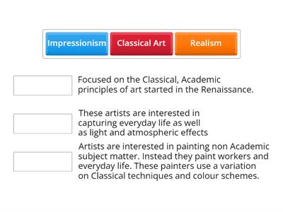 Art Movements - Definitions