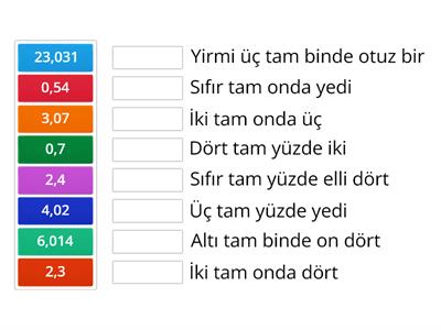 5.sınıf ondalık gösterim okunuşu