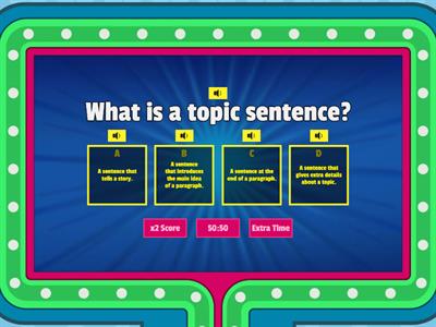 Topic Sentence 