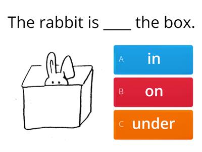  Prepositions of place: in - on - under