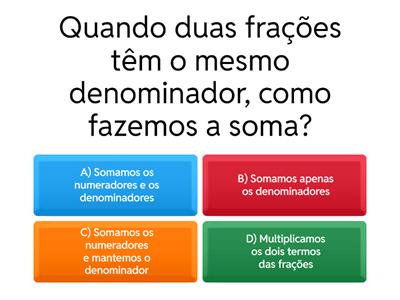 Frações com denominadores diferentes