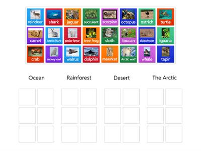 World Habitats Sorting Game