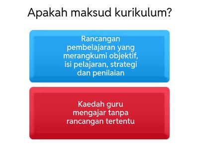 KURIKULUM DAN REKABENTUK PENGAJARAN