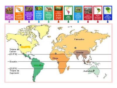 Patrones taxonómicos, ecológicos y biogeográficos, asi como regiones biogeográficas.