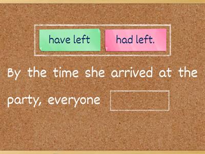 PRESENT PERFECT TENSE/PAST PERFECT TENSE