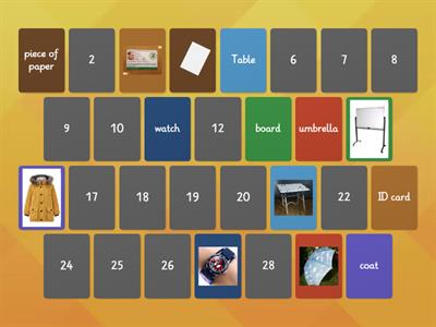 Things in a classroom