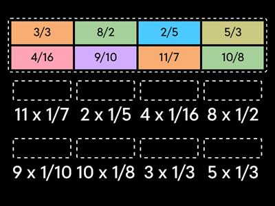 Multiplying whole numbers by unit fractions