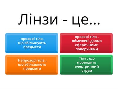 Тестування . Лінзи 