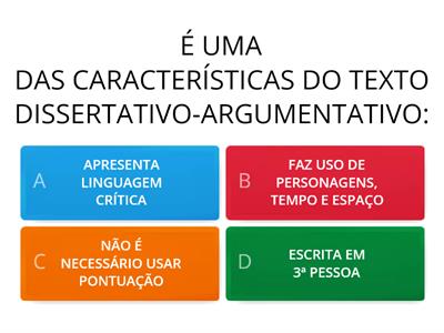 TEXTO DISSERTATIVO-ARGUMENTATIVO