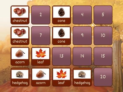 autumn memory game