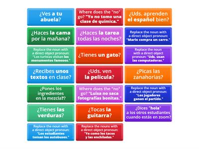  Direct object pronouns in Spanish