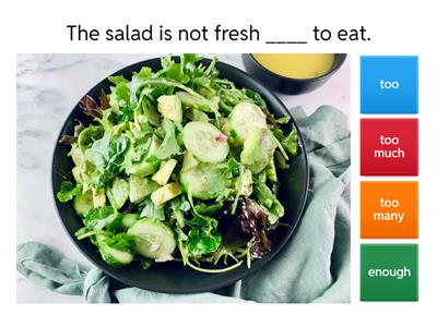  enough/too much/too many