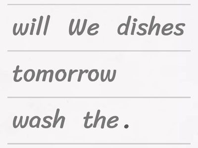 Future Simple. Form the sentence