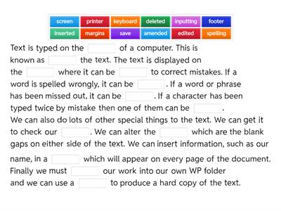  Word Processing: Editing