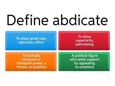 12th grade Tier 2 Vocabulary