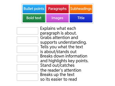 Layout features and effects