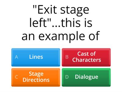 Elements of Drama Vocabulary