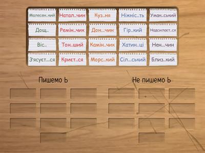   Вживання м'якого знака 5 кл.