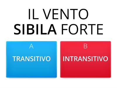 I verbi transitivi e intransitivi