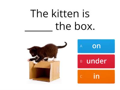 Prepositions ON/IN/UNDER/BEHIND/NEAR