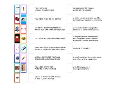 MATCH THE PICTURES  TO THEIR DEFINITIONS