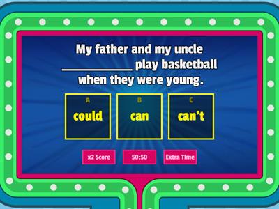  Can/can't/could/couldn't