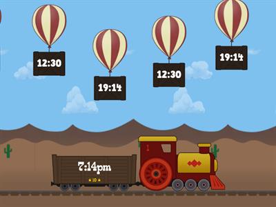 12 /24 hour clock Balloon POP PDM