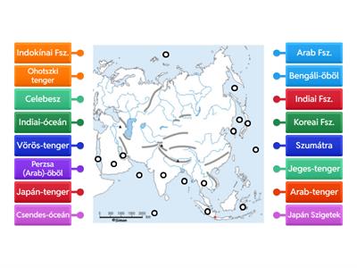 Ázsia vaktérkép 7.osztály