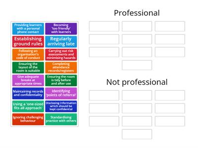 Professional vs Not Professional