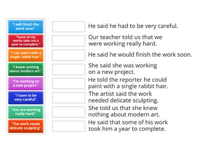 Direct speech and Reported speech